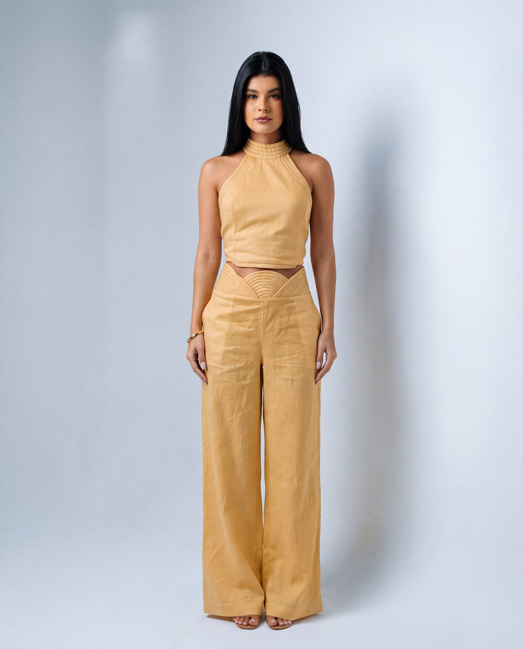 Calça Nala Amarelo-Queimado frontal