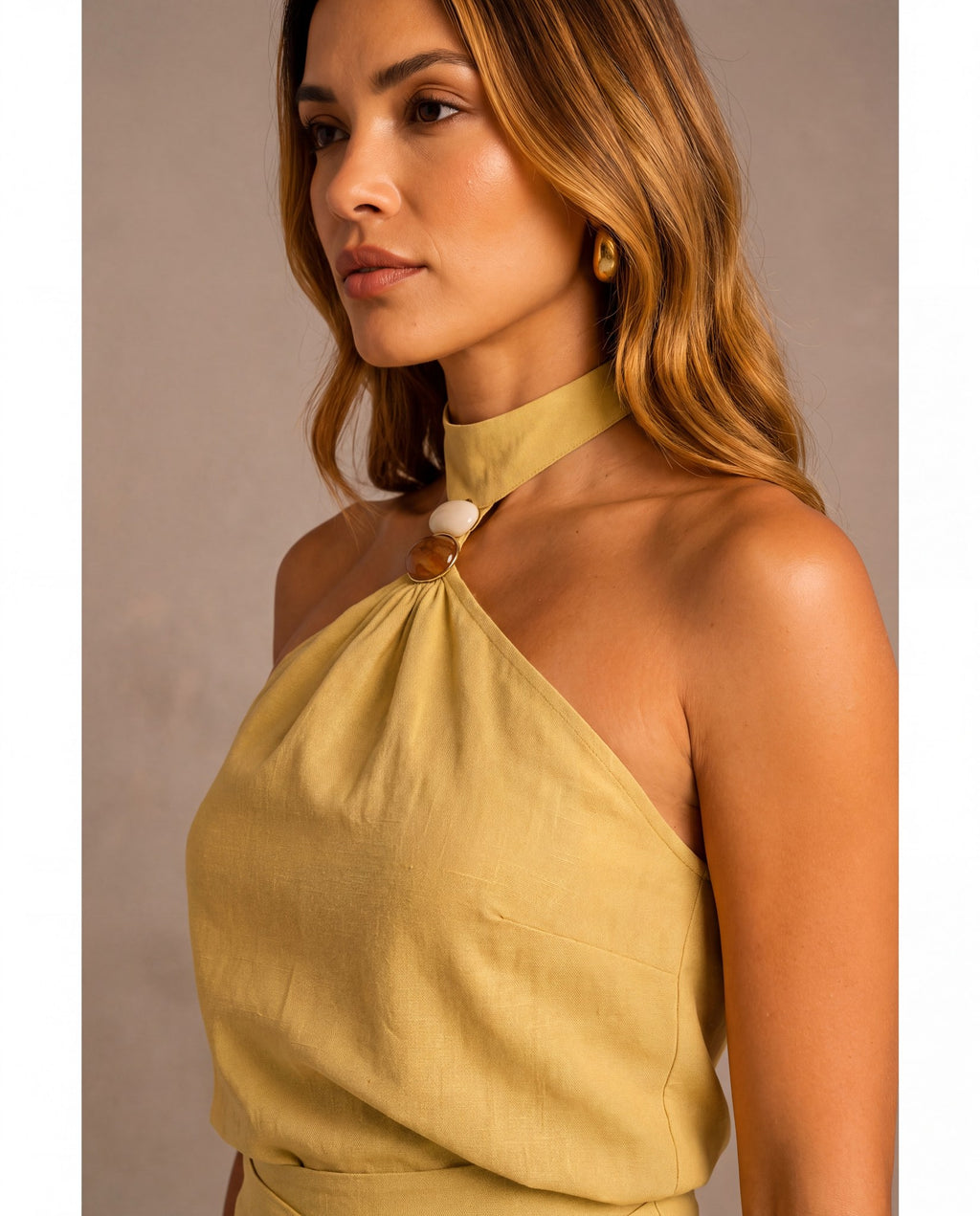 Top Santorini Mostarda perfil