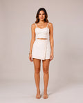 Short-Saia Lunna Branco frontal
