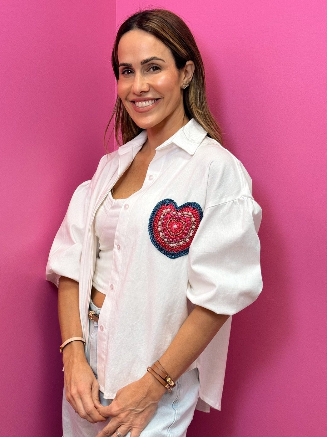 Fernanda Pontes in the Cora Shirt